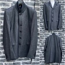 UltraRare & Gorgeous Dior Homme AW12 Leather Collar Flannel Wool Officer Blazer