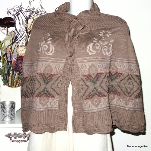 Cream laine poncho braun - braun, iron