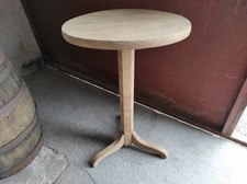 Ancien Guéridon, Table d'appoint en bois 44,5cm de diamètre, 68,5cm de haut