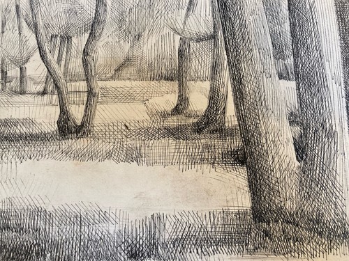 Gravure eau forte - eau, paysage
