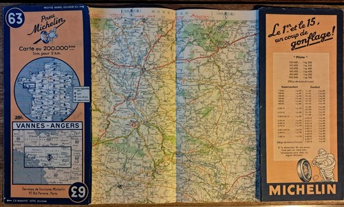 Old map carte michelin - old,
