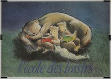 L'école des loisirs Circa 1970 Affiche Originale Littérature Publicité Enfance