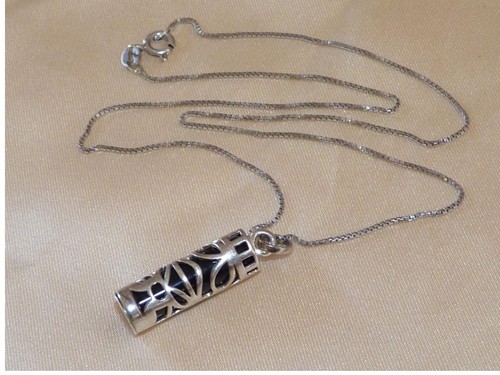 Chaine ancienne pendentif tube - chaine,