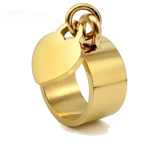 Bague pampille breloque - , cœur