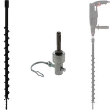 Mèche de tarière Ø 40 mm avec adaptateur pour perceuse et perforateur SDS-plus