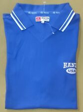 Polo HANES USA Couleur Bleu Manches COURTES Taille L NEUF (26)
