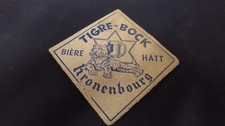 Vieux sous bock avant guerre BLEU bière brasserie  KRONENBOURG TIGRE BOCK