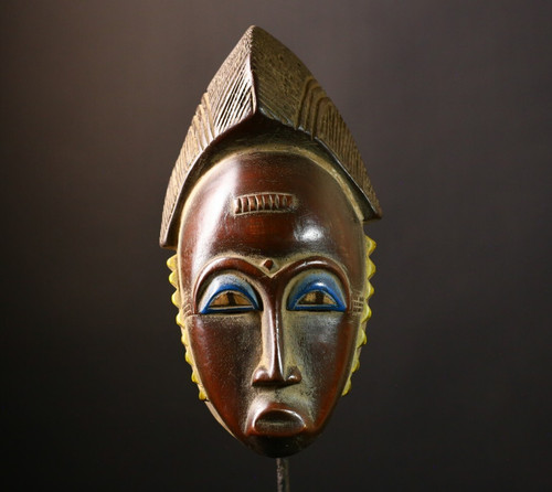 Masque punu africain sculpté - africain,