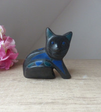 Figurine Mexicaine Sculpture Chat Poterie Argile Noire Manuel Felguerez Barra ?