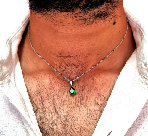 Collier homme goutte larme - collier,