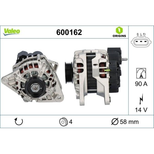 Alternateur valeo 600162 - alternateur,
