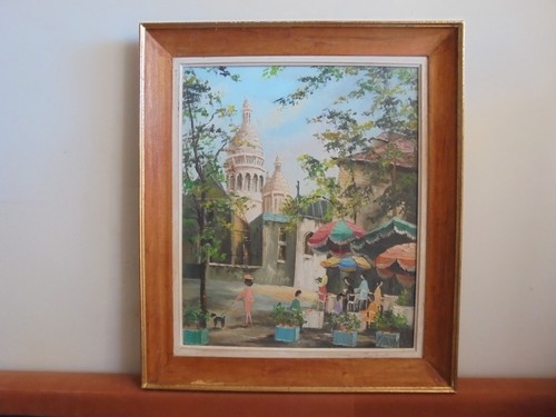 Grand tableau huile - sur, toile