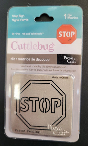 Provocraft cuttlebug stop sign - stop,