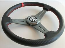 Volant adapté pour VW Racing Carbon Leather Sport NO Hub Adapter
