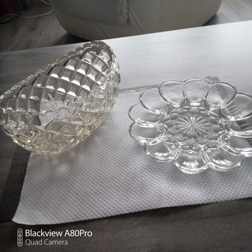 Coupe ovale verre ciselé - coupe,