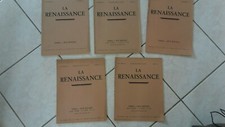 rare 1931 lot 5 ouvrages revues galerie" LA RENAISSANCE" rue ROYALE PARIS 11eme