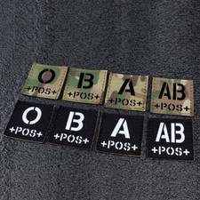 Tactical Blood Type Morale Patch Badges Militaire Camo Airsoft Gear Army Hunting
