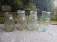 4 POTS À MOUTARDE ALLEMANDS EN VERRE 1914-1918 - WW1 - 2 AVEC MARQUAGES