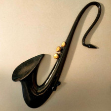 rare_Sexton USA Musical Instrument Saxophone & Notes metal Decor, 50's