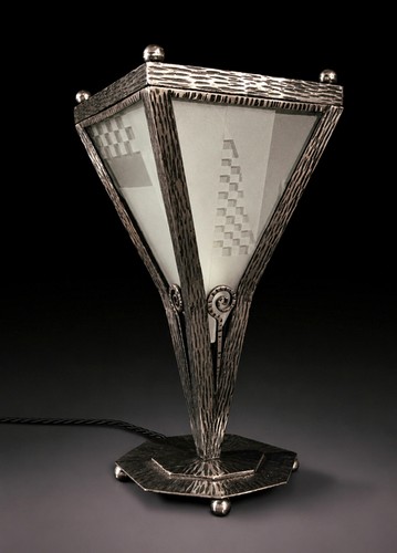 Lampe art déco fer - fer, forgÉ