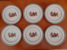 Service À Dessert 6 Assiettes Gien  Decor Chevaux , Nordez Et Cie Cherbourg