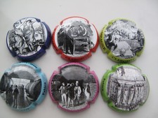 Série de 6 NOUV. capsules Champagne CLERGEOT, Fabien, vues divers autrefois !