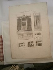 Planche gravure mobilier d'église  paroissial  St Denis Confessionnal Violet le 