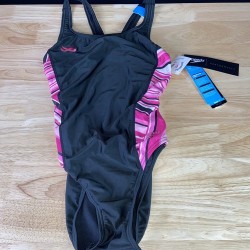 Nwt black pink speedo race - pink,
