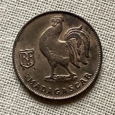 MADAGASCAR 1 Franc 1943 Honneur -Patrie En Bronze Liberté Égalité Fraternité