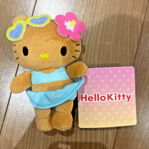 Peluche hello kitty bronzée - l,