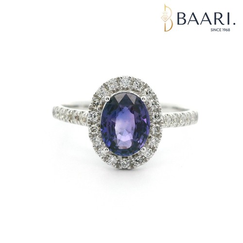 Bague diamant saphir violet