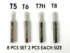 Torx 4mm Hex Bits: T5, T6, T7