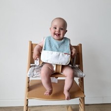 Bavoir à broder enfant en coton oeko-tex bavette pression