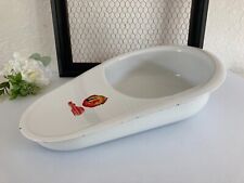 ☻ Ancienne Bassine Toilette Émaillée Blanc Rétro Design Pot de Chambre Vintage