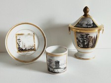 ++ Partie de service porcelaine de Paris signé à déchiffrer Locré Dagoty c. 1800