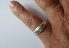 bague en argent massif, jonc