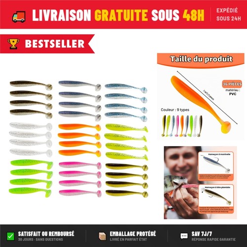 Leurres souples pêche - 36,