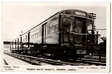 CPSM PF CANADA - Toronto Rapid Transit, Subway train, First in Canada, 1954