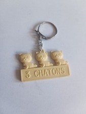 Porte-clés Chat Publicité 3 CHATONS Keychain Vintage 60'