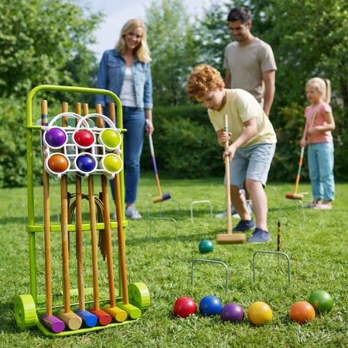 Jeu croquet complet bois - de,