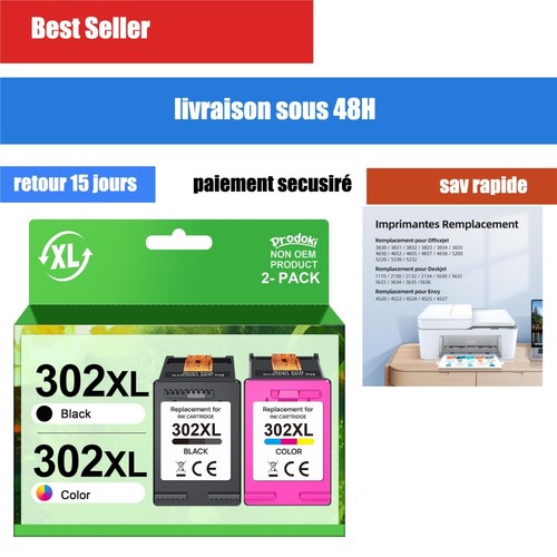 Cartouches encre 302 xl - hp,