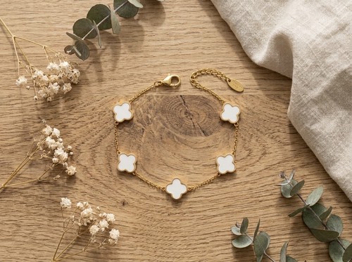 Bracelet tendance trèfle - bracelet, en