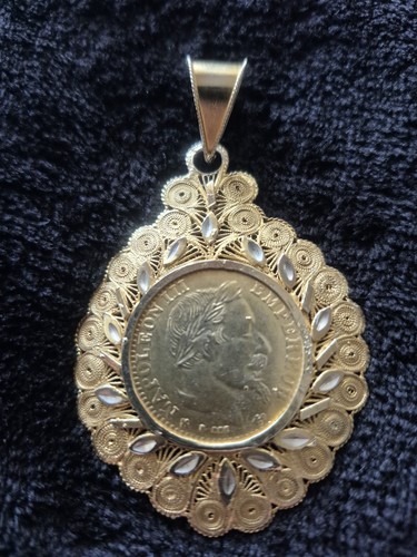 Pendentif pièce napolèon - pendentif,