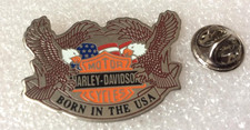Pin's vintage  Harley Davidson Motor Cycles Logo Moto Biker argenté