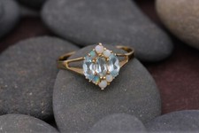 9ct jaune topaze bleu - 9ct,