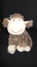 doudou peluche mouton marron