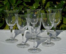Service de 6 verres à eau en cristal de Bohème Haut. 20 cm - Diam Buvant 10 cm 