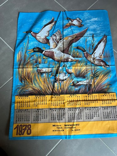 Torchon calendrier ancien - calendrier,