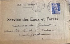 1 lettre missive du juillet 195- Eaux et Forêts- _lot 346