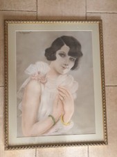 PORTRAIT FEMME ART DECO PASTEL
